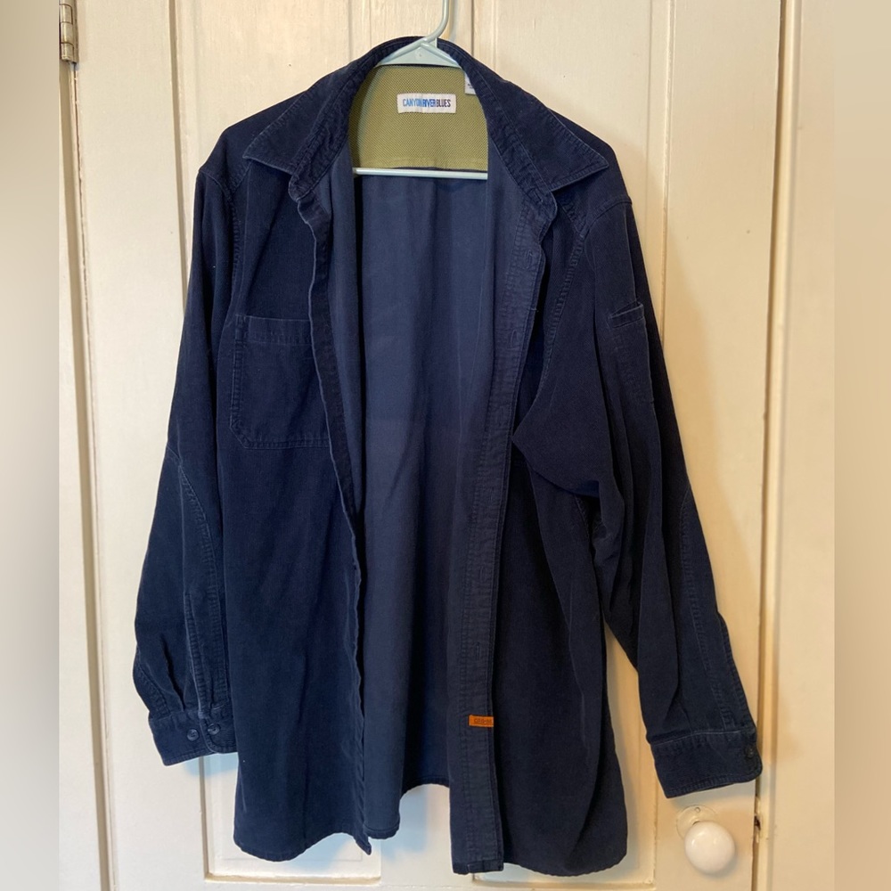 Canyon River Blues: Blue Corduroy Button Down